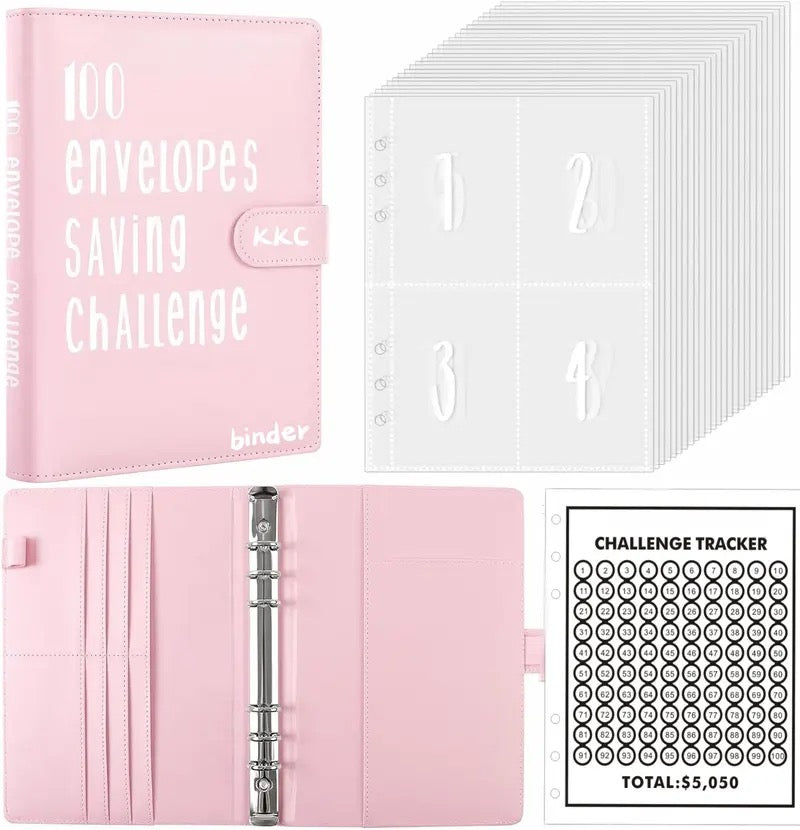 100 envelope savings books + infinity Pencil for afun and easy save.cute officesupplies for work Organizer, Savings Challenge Planner, Money Savings Book summerwins
