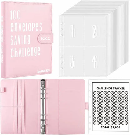 100 envelope savings books + infinity Pencil for afun and easy save.cute officesupplies for work Organizer, Savings Challenge Planner, Money Savings Book summerwins