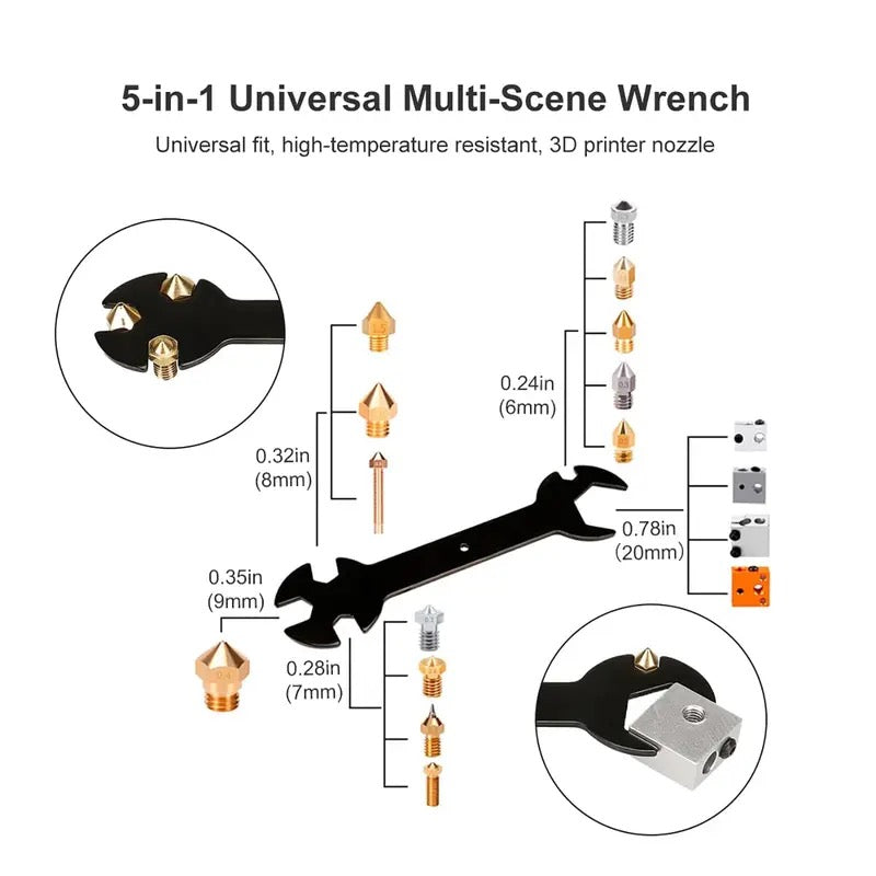 3D Printer Tool Kit, 43Pcs Complete 3D Printing Accessories & Maintenance Set for All FDM/SLA Printers, Includes Nozzle Cleaning Kit, Removal Scrapers, Finishing Tools, Files, Brushes, Wire Cutters, Engraving Knife