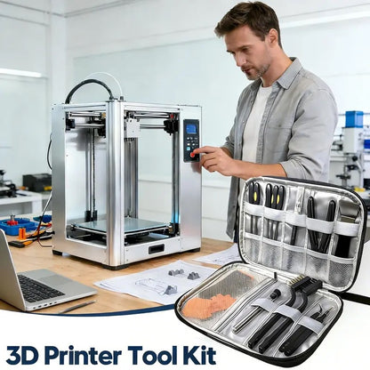 3D Printer Tool Kit, 43Pcs Complete 3D Printing Accessories & Maintenance Set for All FDM/SLA Printers, Includes Nozzle Cleaning Kit, Removal Scrapers, Finishing Tools, Files, Brushes, Wire Cutters, Engraving Knife