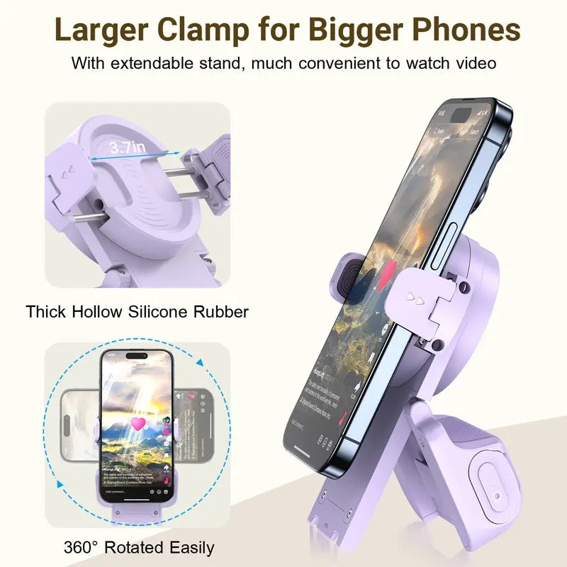 Remote Control for TikTok Scrolling, Wireless Page Turner & Selfie with Smartphone Holder Stand
