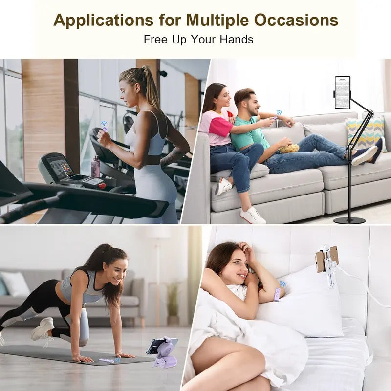 Remote Control for TikTok Scrolling, Wireless Page Turner & Selfie with Smartphone Holder Stand