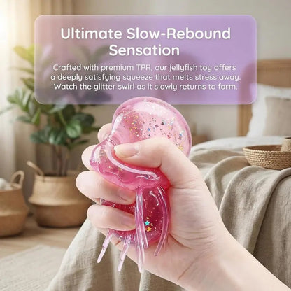 Soft Jellyfish Squeeze Stress Ball Squishies - Dual-Use Fidget Toy for Kids' Sensory Play, Adults' Stress Relief, Ideal Birthday Party Gift for ADHD Needs summerwins,summerwins
