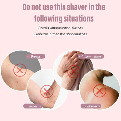 Akunbem Bikini Trimmer for Women, Electric Shaver and Razor Rechargeable 2-in-1 Body and Facial Epilator, Dual Heads for Painless Trimming of Pubic Hair, Face, Underarms and Legs, IPX7 Waterproof. Christmas Gift New Year Gift Shaving Grooming