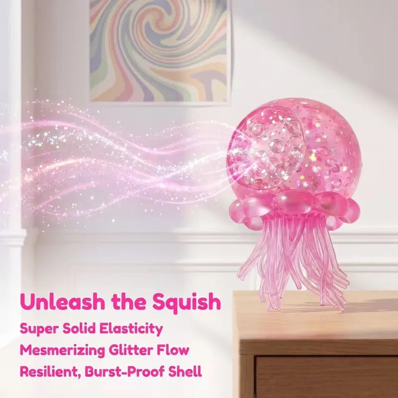 Soft Jellyfish Squeeze Stress Ball Squishies - Dual-Use Fidget Toy for Kids' Sensory Play, Adults' Stress Relief, Ideal Birthday Party Gift for ADHD Needs summerwins,summerwins