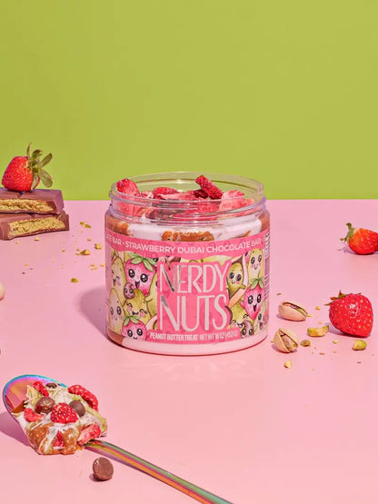 Strawberry Dubai Chocolate Bar Peanut Butter Treat