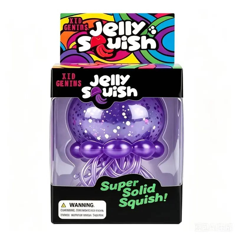 Soft Jellyfish Squeeze Stress Ball Squishies - Dual-Use Fidget Toy for Kids' Sensory Play, Adults' Stress Relief, Ideal Birthday Party Gift for ADHD Needs summerwins,summerwins