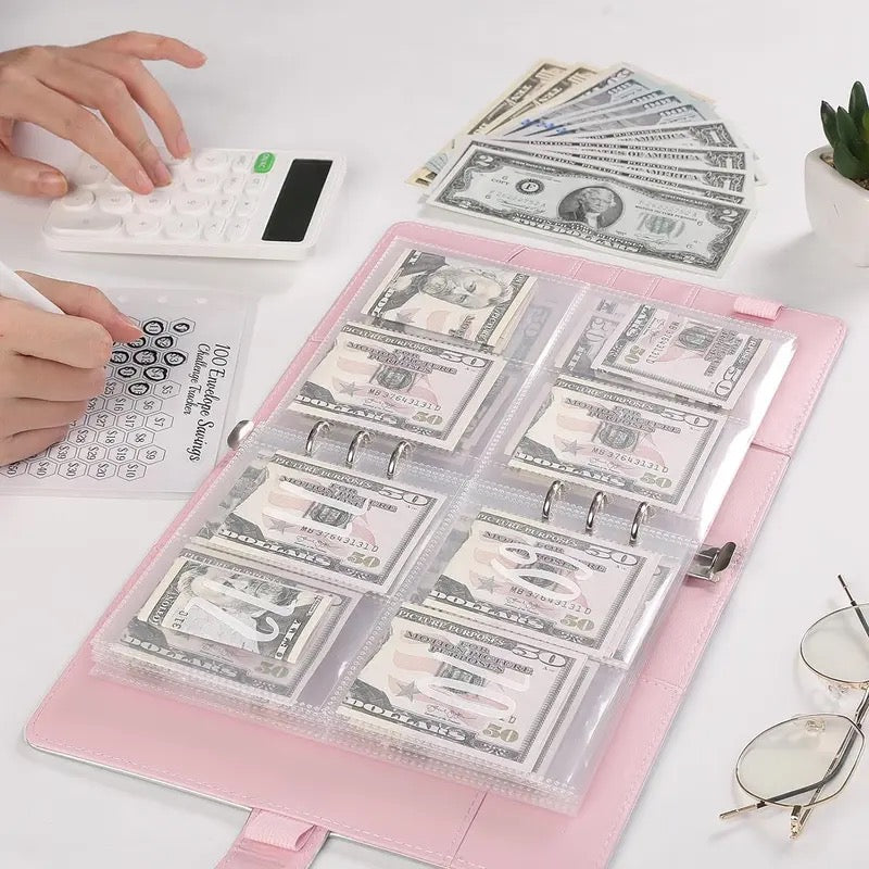 100 envelope savings books + infinity Pencil for afun and easy save.cute officesupplies for work Organizer, Savings Challenge Planner, Money Savings Book summerwins