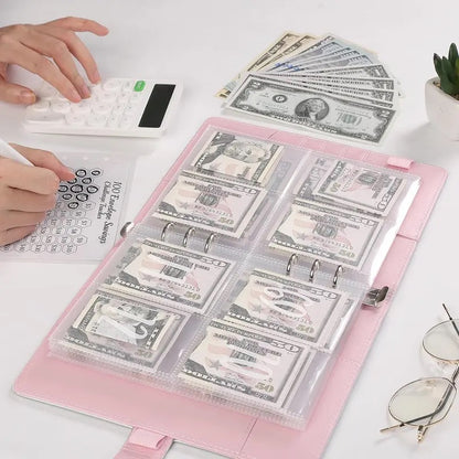 100 envelope savings books + infinity Pencil for afun and easy save.cute officesupplies for work Organizer, Savings Challenge Planner, Money Savings Book summerwins