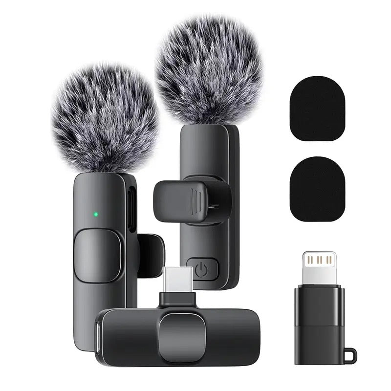 Wireless Mini Lavalier Microphone for iPhone, iPad & Android